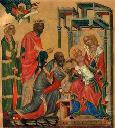 „A mágusok imádása”, c1350, 1955.