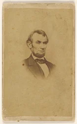 [Abraham Lincoln metszete Mathew B. Brady fotója után]