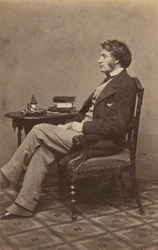 Charles Sumner carte-de-visite portréja, 1860-as évek.