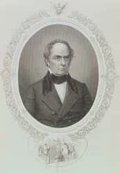 Daniel Webster, „The History of the United States”, 4. évf. II, Charles Mackay, T. Knight metszet egy dagerrotípiából (metszet)