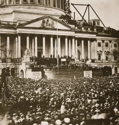 Lincoln elnök beiktatása, 1861. március 4. (mélynyomás)