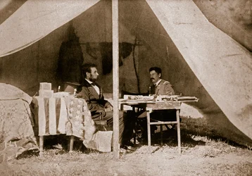 Az utolsó interjú Lincoln elnök és McClellan tábornok között Antietamban, 1862
