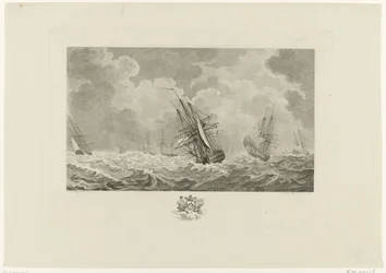 Holland flotta a viharban, 1784