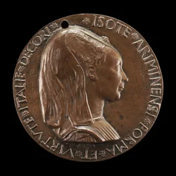 Isotta degli Atti, 14321433-1474, úrnője 1446, majd felesége 1453 után, Sigismondo Malatesta [obv