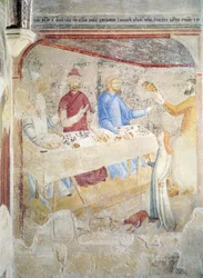 Heródes ünnepe, jelenet a Keresztelő Szent János életciklusából a Szent Jean-kápolnában, 1346-48