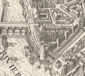 Hôtel de Nevers Párizs 1615-ös Merian tervén - David Rumsey
