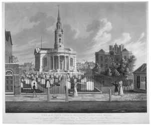 Kilátás a Szent Pál-templomra, Deptford, London, 1822.