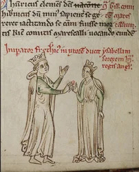 II. Frigyes és Anglia Izabella A Historia Anglorum, Chronica majora című könyvből