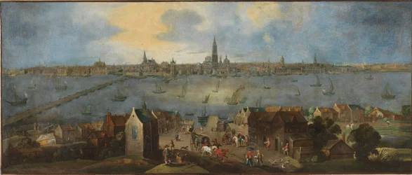 Kilátás az antwerpeni úttestre, 1682 és 1702 között.