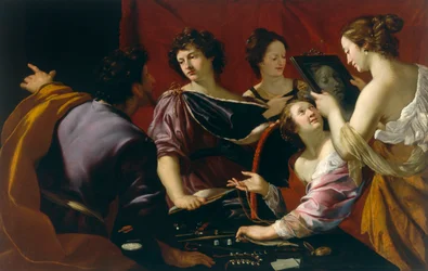 Tasso a ferrarai udvarban (vagy az öt érzék allegóriája), a látás allegóriájának részlete, 1630-90 körül