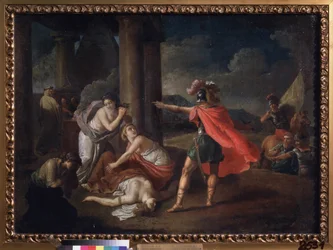 Camille, Horatius nővére halála. Matvej Ivanovics Pucsinov (1716-1797) festménye, olaj, vászon