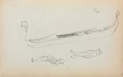 Olasz Sketchbook: Gondola and Two Gondoliers 14. oldal, 1898-1899.