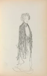 Olasz vázlatfüzet: Álló nő 213. oldal, 1898-1899.