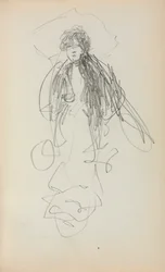 Olasz vázlatfüzet: Álló nő 219. oldal, 1898-1899.