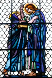 Maurice Denis Múzeum, Saint Germain en Laye, Franciaország, Saint Louis kápolna (festett üveg)