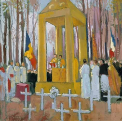 Szentmise Ernest Psichari sírja előtt, 1924.
