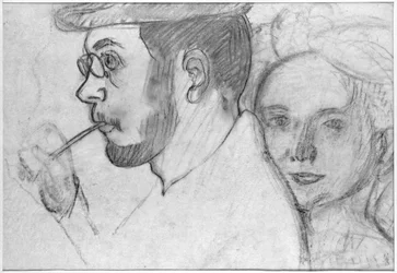 Pierre Bonnard (1867-1947) és Marthe Denis (1871-1919) 1899 (szén papíron)