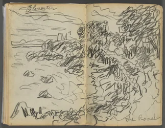 Vázlatkönyv- The Granite Shore Hotel, Rockport, 008. és 9. oldal: "Gloucester- Az út"