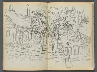 Vázlatkönyv- The Granite Shore Hotel, Rockport, 052. és 53. oldal: Házak és kertek