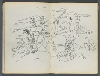 Sketchbook, The Dells, 127. szám, 100. és 101. oldal: Figurák a tengerparton