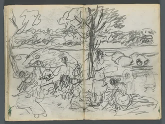 Sketchbook, The Dells, 127. szám, 116. és 117. oldal: Tájképi figura