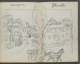 Sketchbook, The Dells, 127. szám, 176. és 177. oldal: "Annisquam - Glocester"