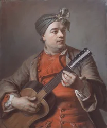 Jacques Dumont Le Romain gitározó portréja