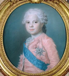 Francia Lajos (1755-1824) Provence grófja és XVIII. Lajos leendő király portréja (pasztell)