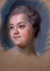 Mademoiselle de Chastagner de Lagrange portréja, készítette Maurice-Quentin de la Tour (1704-1788)