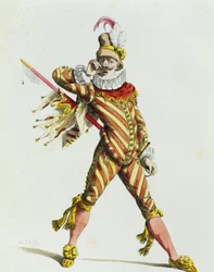 Spaventa kapitány 1577-ben, Maurice Sand (1823-1889) alkotása