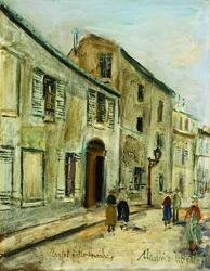 Rue Corot a Montmartre, 1930 körül (olajfestmény táblán)