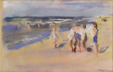 Tengerpart, 1910 körül (krétarajz)