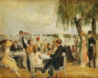 Kerti kávézó az Elbán, 1902