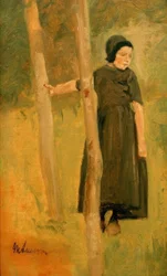 Max Liebermann, gyermek a fák alatt