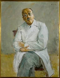 Ferdinand Sauerbruch sebész professzor portréja (olaj, vászon)