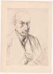 Max Liebermann önarcképe, tollal a kezében