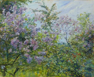 Virágzó lila, 1921 körül (olaj, fa)