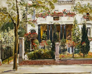 A berlini Steinbart-villa előkertje; Steinbart berlini villájának előkertje, 1911