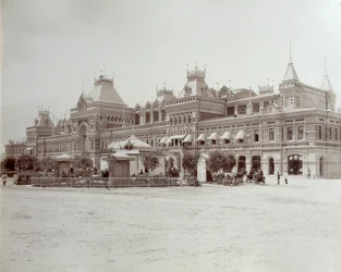 A vásár főépülete, az összoroszországi kiállítás, Nyizsnyij Novgorod, Oroszország, 1896.