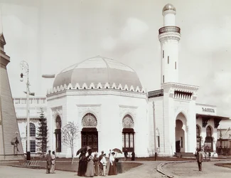 Panoráma a Nobel Társaságról, az összoroszországi kiállítás, Nyizsnyij Novgorod, Oroszország, 1896.