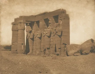 A Ramesseum kolosszusai, 1850.