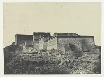 Ízisz nagy temploma Philoe-ban, általános nézet északról, Núbia, 184951, nyomtatva 1852-ben.