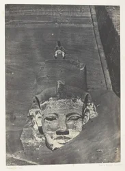 Ibsamboul, Colosse Occidental Du Spéos De Phrè; Núbia, 107. tábla az "Egypte, Nubie, Palestine et Syrie" albumból (1852).