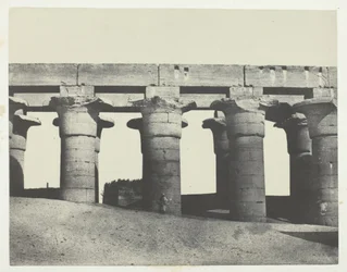 Luxor, a palota nagy oszlopcsarnoka, Théba, 184951, nyomtatva 1852.