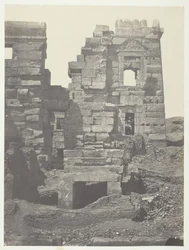 Medinet-Habou, Ramses-Méiamoun Gyneceum északi homlokzata, Théba, 184951.