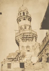 A Bibars-mecset ferde minaretje, Kairó, 1849. december – 1850. január.