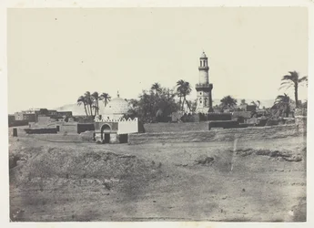 El-Arif mecset és Murad-Bey sírja, Felső-Egyiptom, 13. tábla az "Egypte, Nubie, Palestine et Syrie" című albumból (1852)
