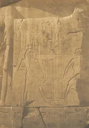 III. Amenhotep monolit kolosszusának székhelye Thébában A faragványok részletei, 1849-50.