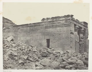Temple De Dandour (Ancienne Tantour), Dédié à La Triade Osiris-Isis-Horus; Nubie, 93. tábla az "Egypte, Nubie, Palestine et Syrie" albumból (1852).