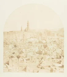 Kairó általános képe, a Tegloun mecsetből, 1849. december – 1850. január.